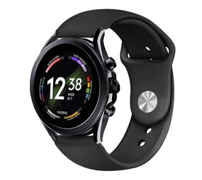 Strap-it® Fossil Gen 6 - 44mm sport band (zwart)