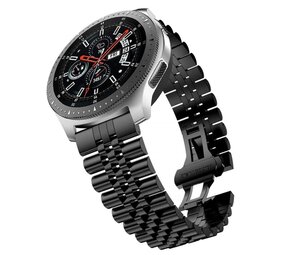 Strap-it® Fossil Gen 5e - 44mm Jubilee stalen band (zwart)