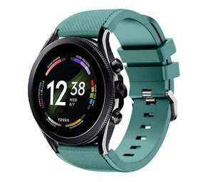 Strap-it® Fossil Gen 6 - 44mm siliconen bandje (dennengroen)