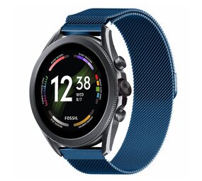 Strap-it® Fossil Gen 6 - 44mm Milanese band (blauw) Strap-it® Fossil Gen 6 - 44mm Milanese band (blauw)