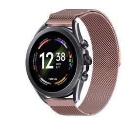 Strap-it® Fossil Gen 6 - 44mm Milanese band (roze)