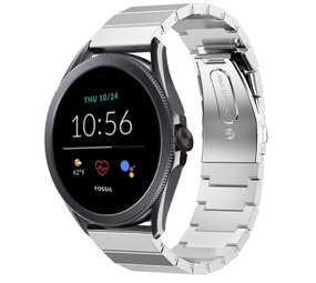 Strap-it® Fossil Gen 5e - 44mm metalen bandje (zilver)