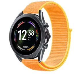 Strap-it® Fossil Gen 6 - 44mm nylon band (lichtgeel)