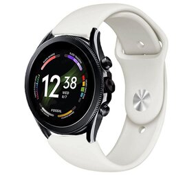 Strap-it® Fossil Gen 6 - 44mm sport band (wit)