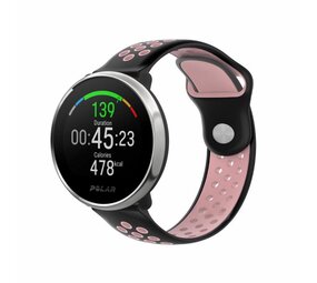 Strap-it® Polar Ignite sport band (zwart/roze) Strap-it® Polar Ignite sport band (zwart/roze)