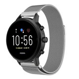 Strap-it® Fossil Gen 5 Milanese band (zilver)
