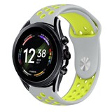 Strap-it® Fossil Gen 6 - 44mm sport band (grijs/geel)