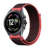 Strap-it® Fossil Gen 6 - 44mm nylon band (zwart/koraal)