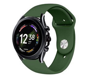 Strap-it® Fossil Gen 6 - 44mm sport band (legergroen)