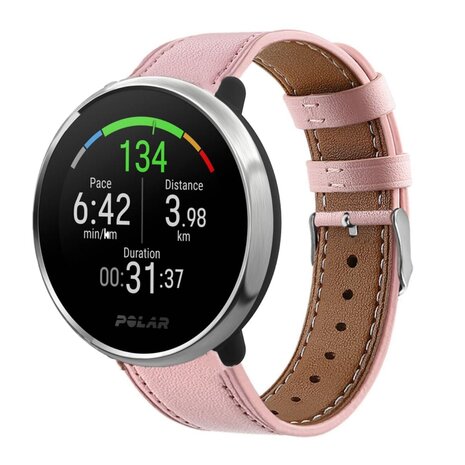 Strap-it® Strap-it Polar Ignite leren bandje (roze)