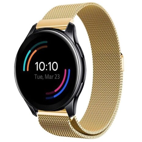Strap-it® Strap-it OnePlus Watch Milanese band (goud)