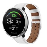 Strap-it® Polar Ignite leren bandje (wit)