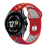 Strap-it® Fossil Gen 6 - 44mm sport band (rood kleurrijk)