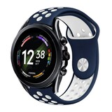 Strap-it® Fossil Gen 6 - 44mm sport band (blauw/wit)