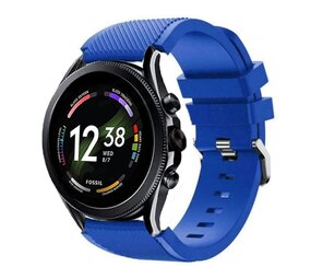 Strap-it® Fossil Gen 6 - 44mm siliconen bandje (blauw)