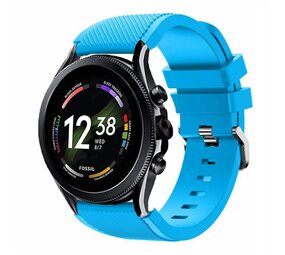 Strap-it® Fossil Gen 6 - 44mm siliconen bandje (lichtblauw)