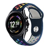 Strap-it® Fossil Gen 6 - 44mm sport band (donkerblauw kleurrijk)