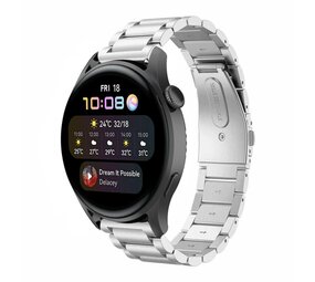 Strap-it® Huawei Watch 3 (Pro) stalen band (zilver)