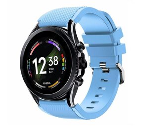 Strap-it® Fossil Gen 6 - 44mm siliconen bandje (zand blauw)