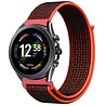 Strap-it® Strap-it Fossil Gen 6 - 44mm nylon band (zwart/oranje) Strap-it® Strap-it Fossil Gen 6 - 44mm nylon band (zwart/oranje)