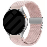 Strap-it® Huawei Watch GT 5 Pro - 42mm gevlochten band met P-buckle (roze)