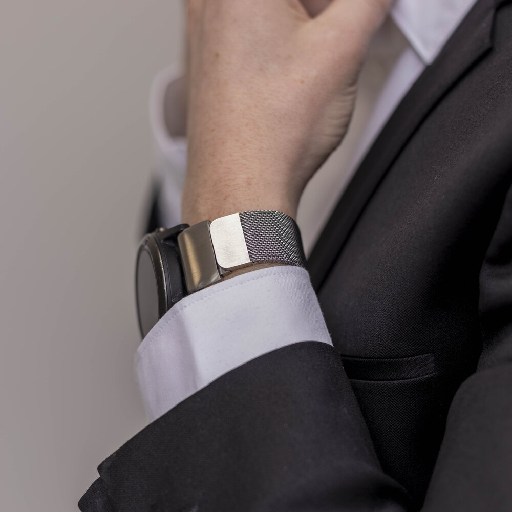 Strap-it® Strap-it Garmin Fenix 3 Milanese band (zilver)