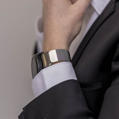 Strap-it® Strap-it Garmin Quatix 5 / 6 / 7 Milanese band (zilver)