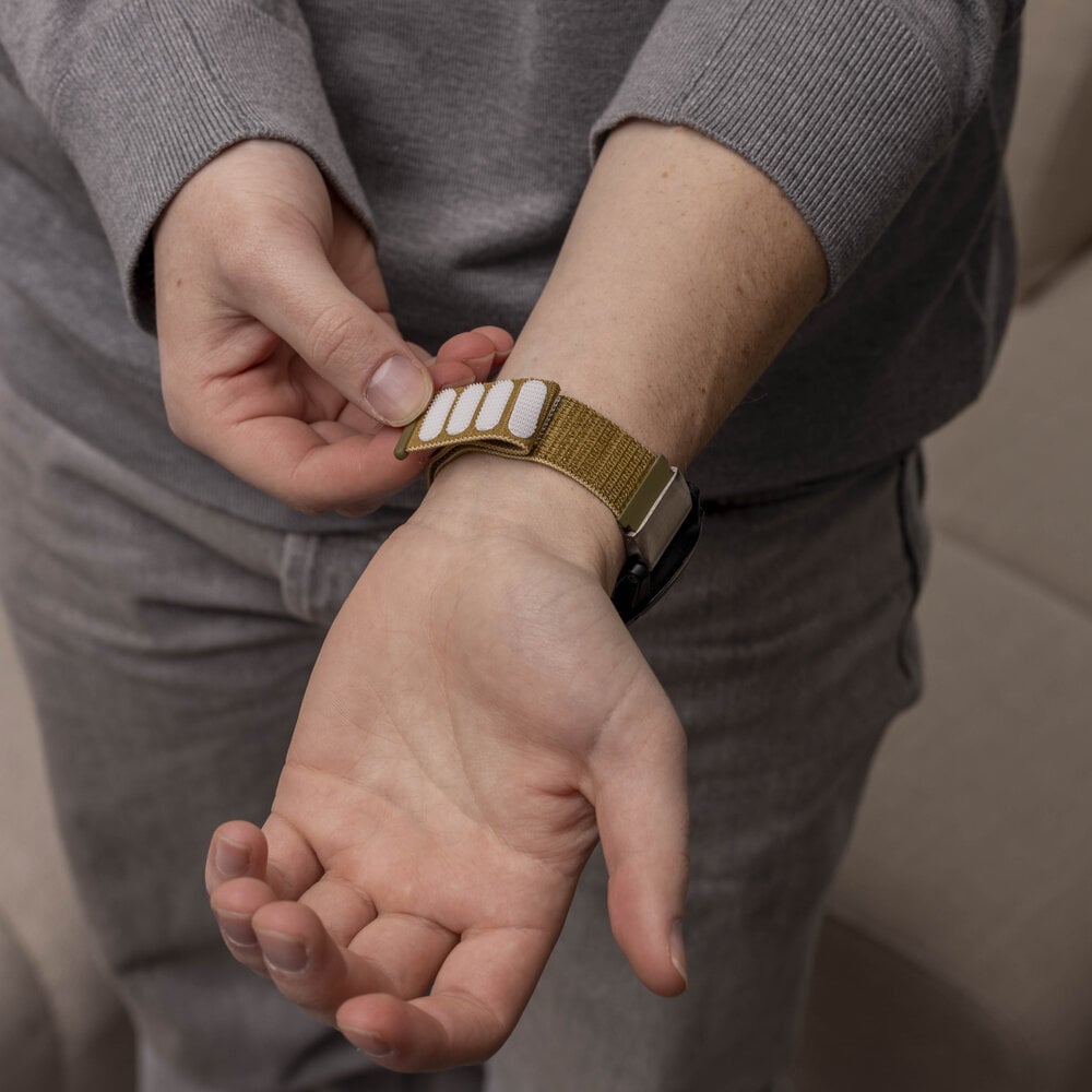 Strap-it® Strap-it Garmin Fenix 5x / 6x nylon band (olijfgroen)