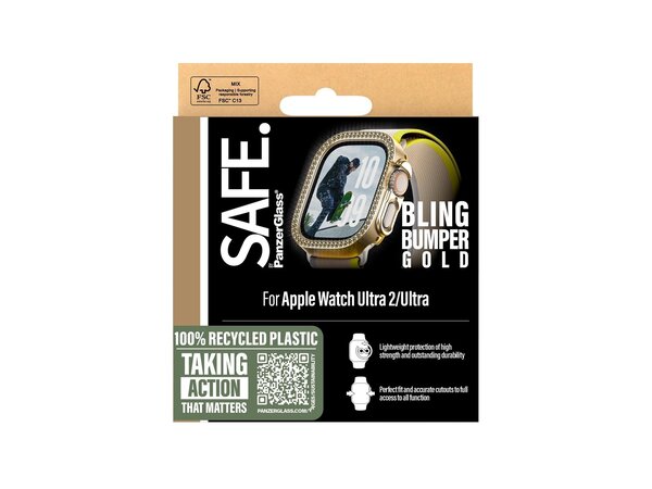 PanzerGlass PanzerGlass Apple Watch Ultra (2) SAFE Bling Bumper (goud)