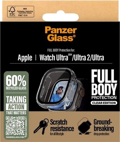 PanzerGlass PanzerGlass Apple Watch Ultra Full Body Case (transparant) PanzerGlass PanzerGlass Apple Watch Ultra Full Body Case (transparant)