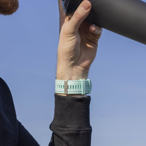 Strap-it® Strap-it Garmin Fenix 7x glossy silicone band (aqua)