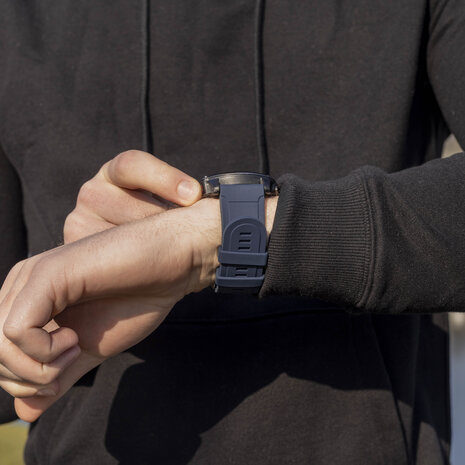 Strap-it® Strap-it Garmin Fenix 3 siliconen bandje (donkerblauw)