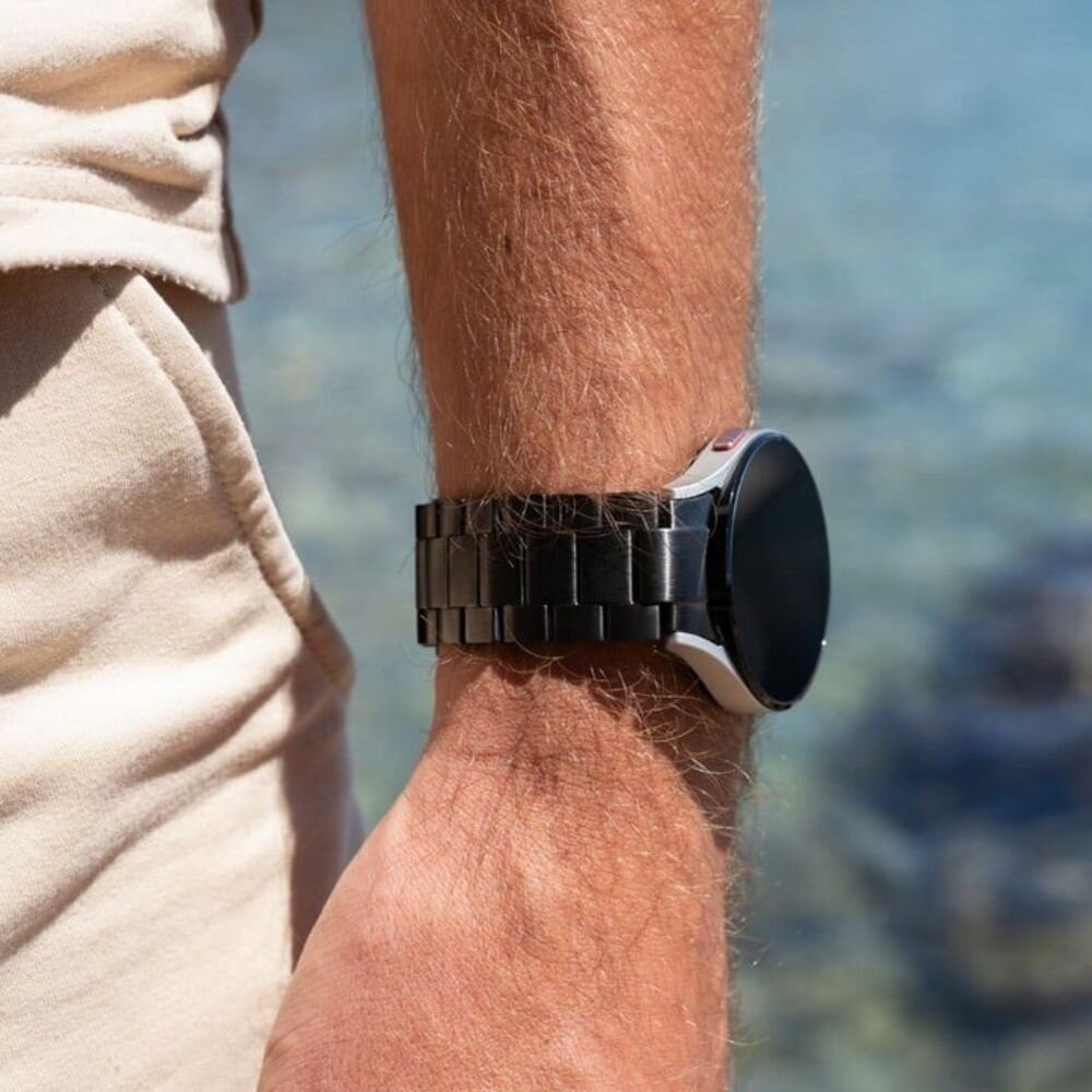 Strap-it® Strap-it Samsung Galaxy Watch 4 40mm titanium bandje (zwart)