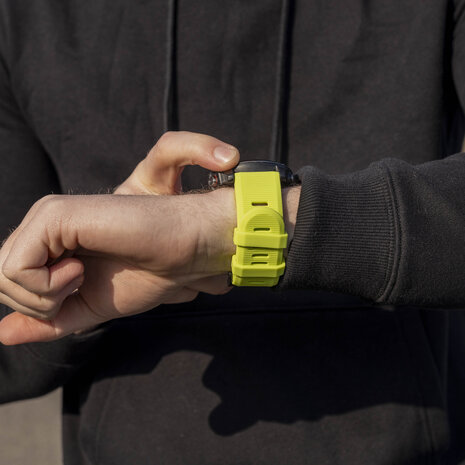 Strap-it® Strap-it Garmin Instinct 3 - 50mm siliconen bandje (lichtgroen)