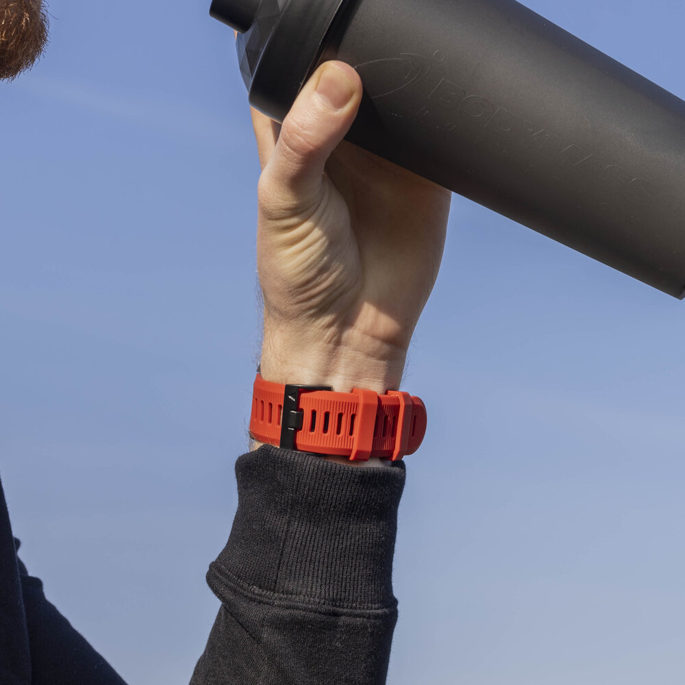 Strap-it® Strap-it Garmin Fenix 8 - 51mm siliconen bandje (rood)