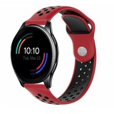 Strap-it® OnePlus Watch sport band (rood/zwart)