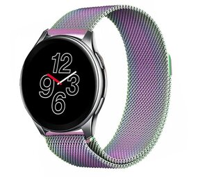Strap-it® OnePlus Watch Milanese band (regenboog)