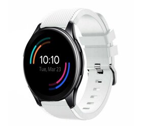 Strap-it® OnePlus Watch siliconen bandje (wit)