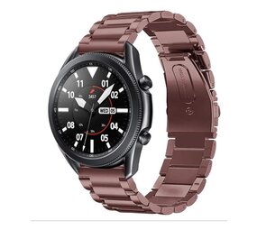Strap-it® Samsung Galaxy Watch 3 stalen band 45mm (brons-goud) Strap-it® Samsung Galaxy Watch 3 stalen band 45mm (brons-goud)