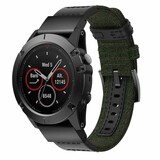 Strap-it® Garmin Tactix 8 - 47mm nylon hybrid bandje (legergroen)