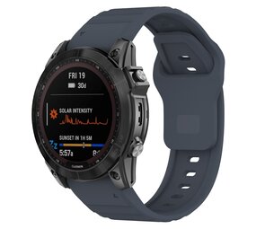 Strap-it® Garmin Tactix 8 - 47mm outdoor siliconen band (grijsblauw)