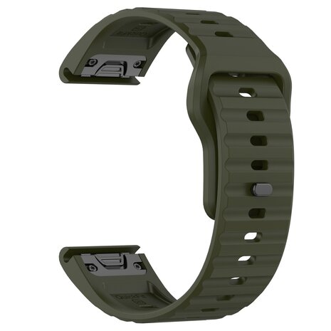 Strap-it® Strap-it Garmin Tactix 8 - 47mm outdoor siliconen band (legergroen)