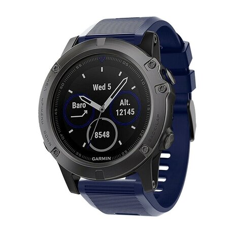 Strap-it® Strap-it Garmin Tactix 7 siliconen bandje (donkerblauw)