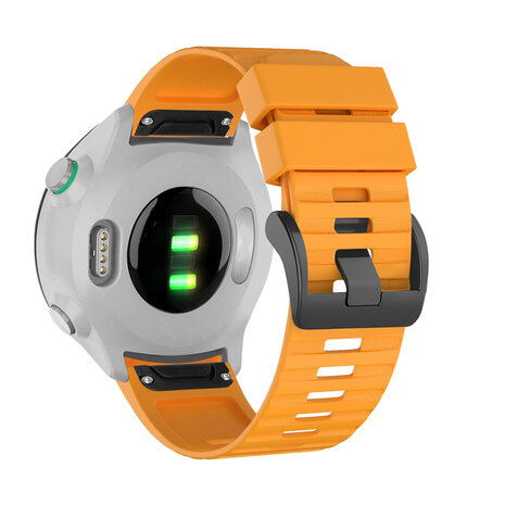 Bandz Bandz Garmin Tactix 7 siliconen band met gesp (oranje)