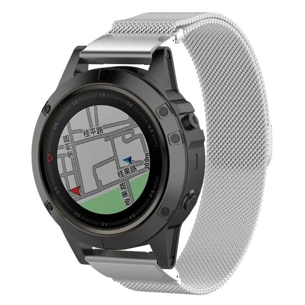 Strap-it® Strap-it Garmin Tactix 7 Pro Milanese band (zilver)