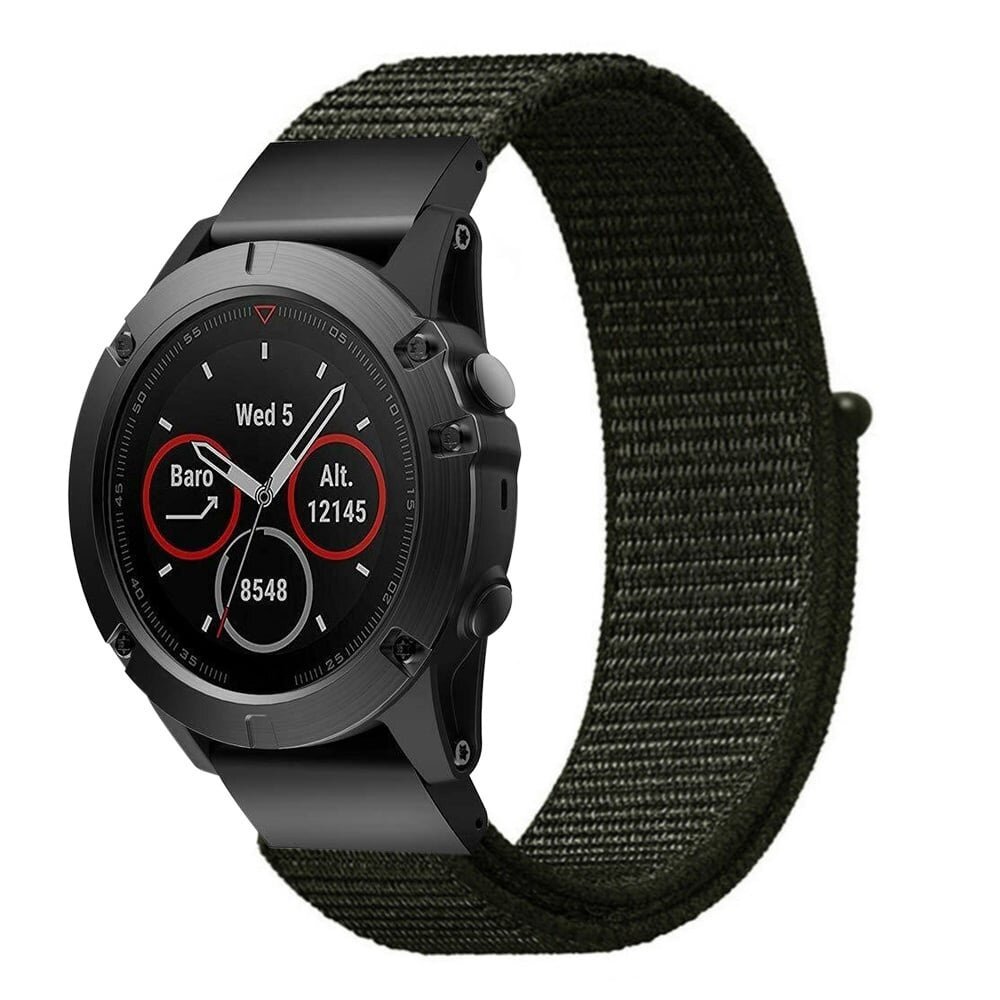 Strap-it® Strap-it Garmin Tactix 7 Pro nylon band (legergroen)