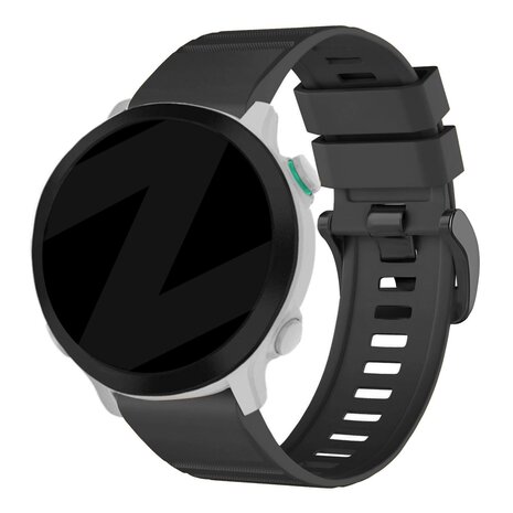 Bandz Bandz Garmin Tactix 7 Pro siliconen band met gesp (zwart)