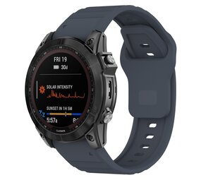 Strap-it® Garmin Tactix 8 - 51mm outdoor siliconen band (grijsblauw)