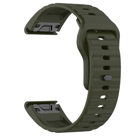 Strap-it® Strap-it Garmin Tactix 8 - 51mm outdoor siliconen band (legergroen)
