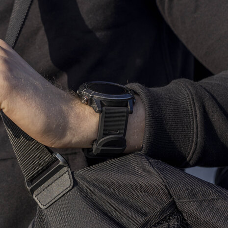 Strap-it® Strap-it Garmin Tactix 7 siliconen bandje (zwart)